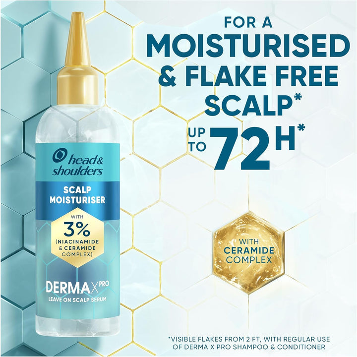 Dermaxpro Instant Moisturiser Scalp Serum 145Ml with Niacinamide and Ceramide Complex for a Dry, Tight Scalp. Leave-In Serum with Lightweight Feel, Helps to Boost Scalp Moisture