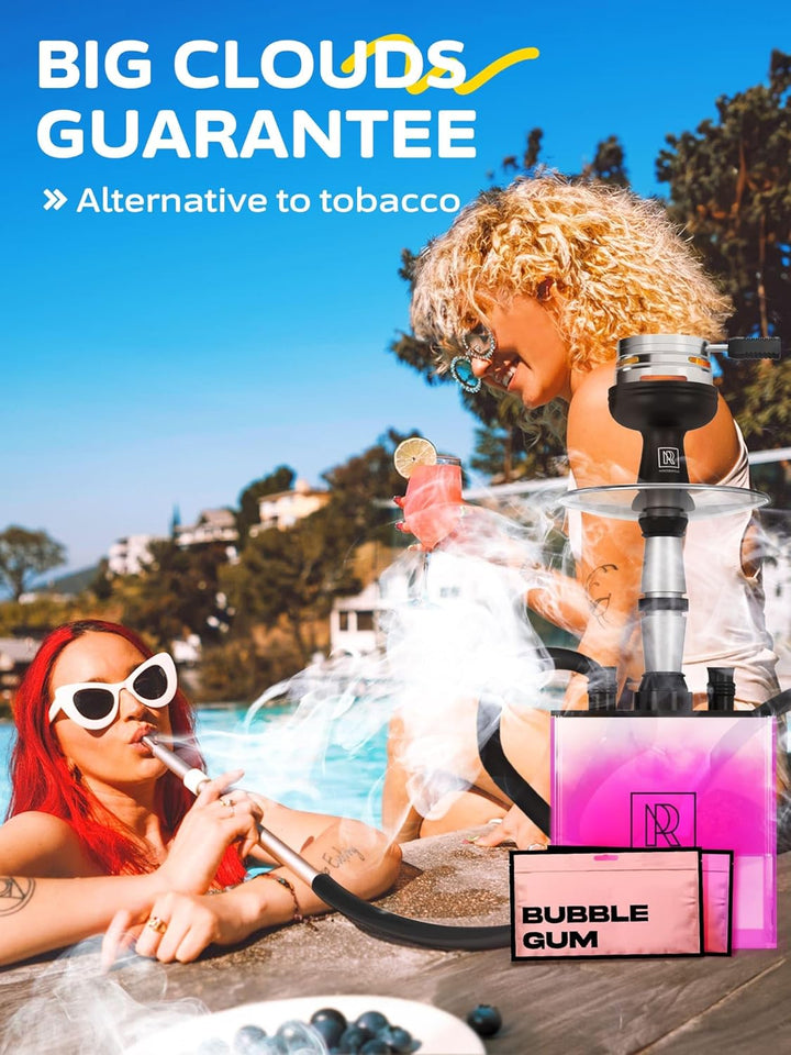 Shisha Flavour Nicotine Free Bubble Gum Shisha - 3.5 Ounce - 100 Gram Candy Gummy Flavor - Herbal Hookah Tobacco & Nicotine Free Hookah Shisha