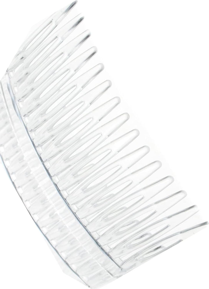 4 Pack of 7Cm Clear Plain French Side Hair Combs Slides Grips Clips Hair Accessories for Women Girls by …