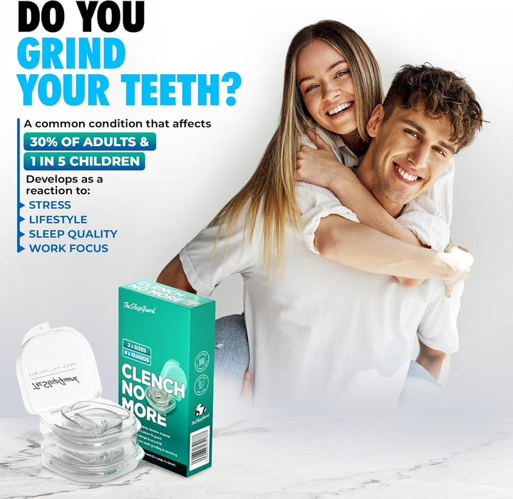 [Original] Mouth Guard for Clenching Teeth at Night [Pack of 4, Small & Large Sizes] – Custom Night Guards for Teeth Grinding – Nighttime Protection during Sleep for Men and Women