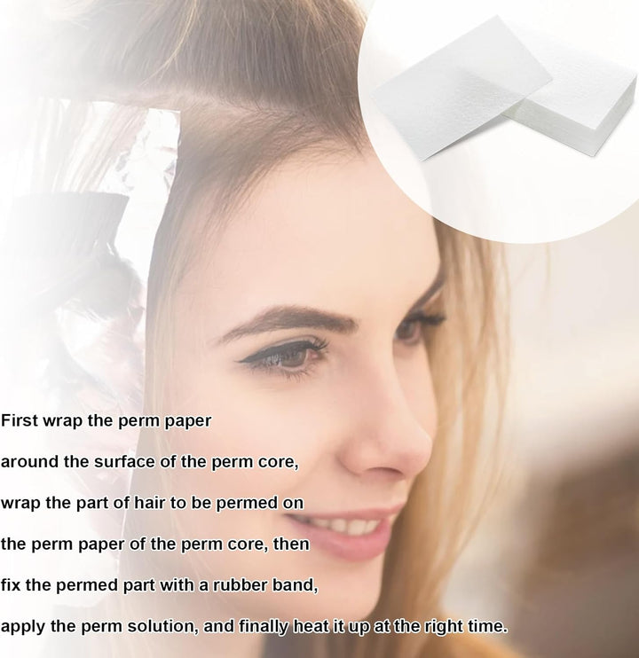 90PCS Disposable Salon Hair Color Perm Paper - High Temperature Resistance for Hot & Cold Curling Styling (11.5X6.5Cm)