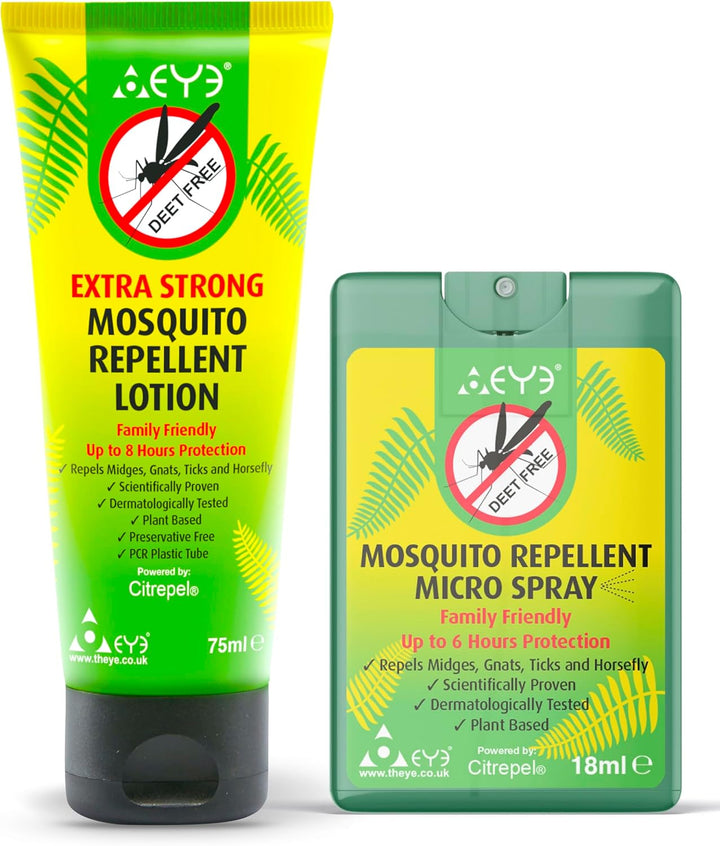 Mosquito Repellent Cream - Extra Strong/Tropical Strength - 100% Natural, Deet Free, No Preservatives - Safe Insect/Midge Repellent for Adults, Children & the Environment - 75Ml
