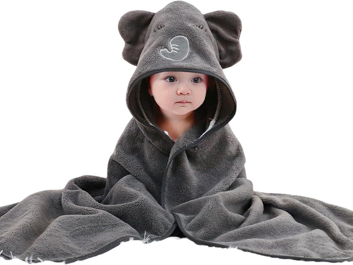 Baby Towels with Hood - Ultra Soft Hooded Baby Bath Towel, Unique Animal Design for Boy & Girl, Blue Dog