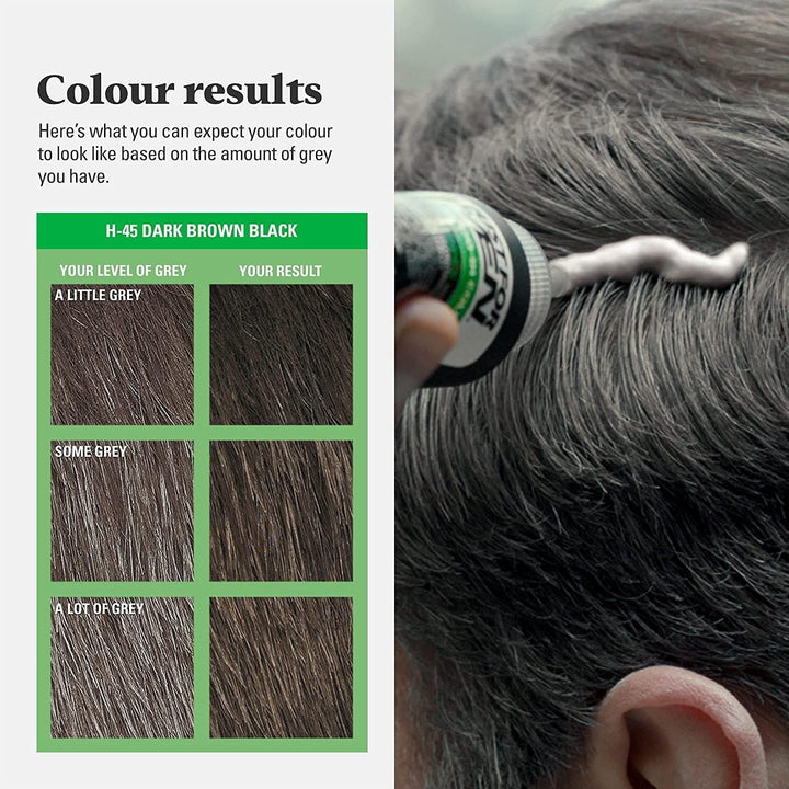 Original Formula Dark Brown Black Hair Dye, Restores Original Colour for a Natural Look � H45