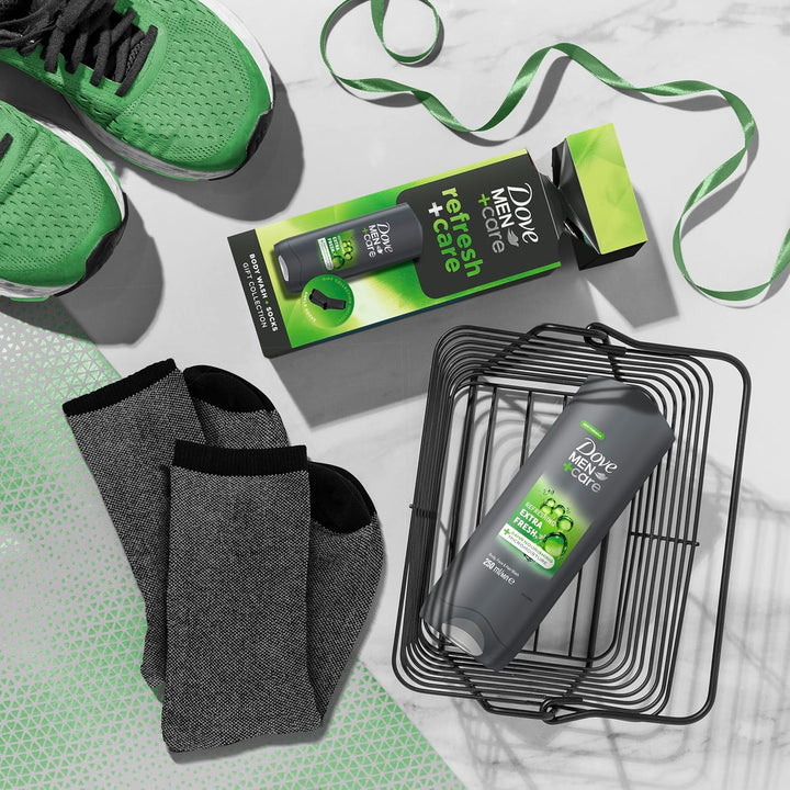 Dove Men+Care Refresh+Care Body Wash & Socks Gift Set with a 3-In-1 Hair, Face & Body Wash and Socks in a Stylish Cracker Perfect Gifts for Men 1 Piece