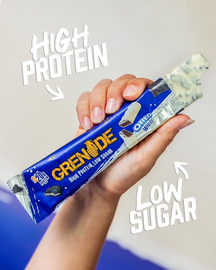 OREO White Protein Bar - High Protein, Low Sugar, 12 X 60 G