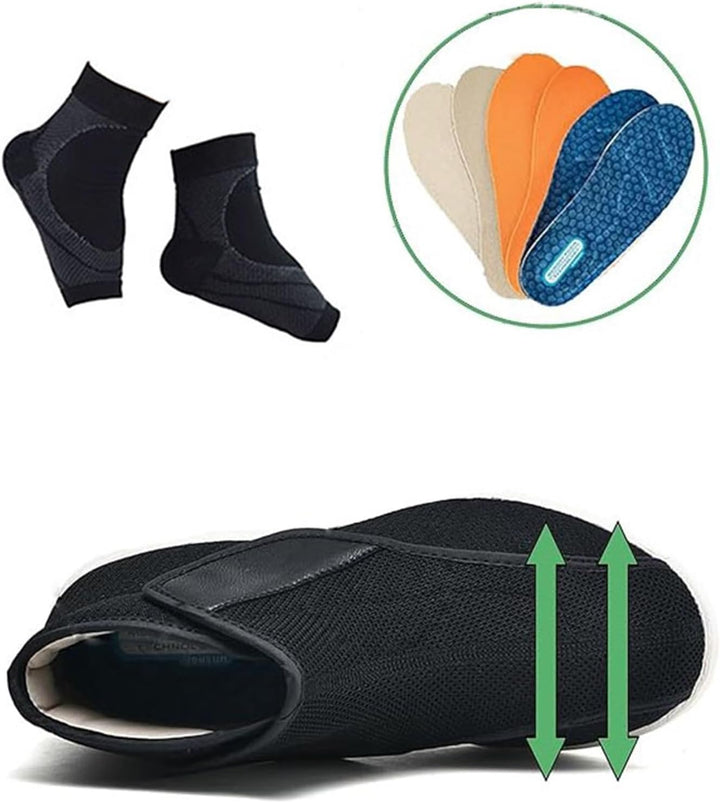 Cozy Arthritis Edema House Shoes, Casual Arthritis Adjustable Diabetic Edema Orthopedic Boots for Men, Breathable Non-Slip Fattening and Widening