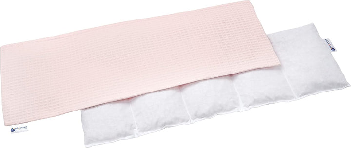 Cherry Stone Pillow 60X20Cm 800G 100% Cotton 5-Chamber Eco Natural Heat Pillow Cold Therapy Removable Pillowcase (Grid)