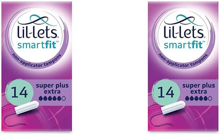 Non-Applicator Ultra Tampons, 10 Count (Pack of 1), for Extremely Heavy Flow, 6 Droplets, Plant-Based, Smartfit™ Non-App Tampon