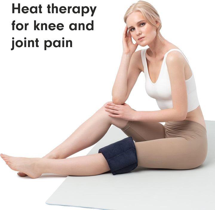 Soothing Neck and Joint Wrap Heat Pad - Unscented Wheat Bags Microwavable with Strap for Muscle Pain Relief Heat Therapy - Neck, Knee, Joint, and Period Pain Relief