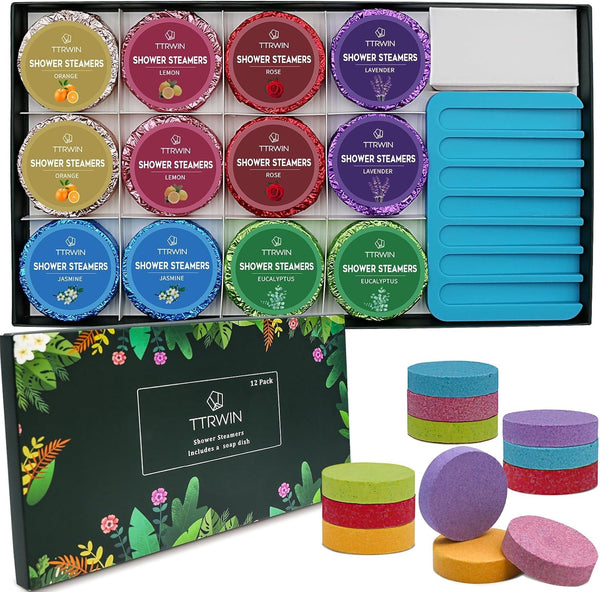 Gifts for Women Shower Steamers Aromatherapy,Perfect Self Care Relaxation, Body Restore,Shower Bombs with Multiple Fragrances,Birthday and Mother'S Day Women, Mum, Girls, Home SPA Stress (12 Pcs)