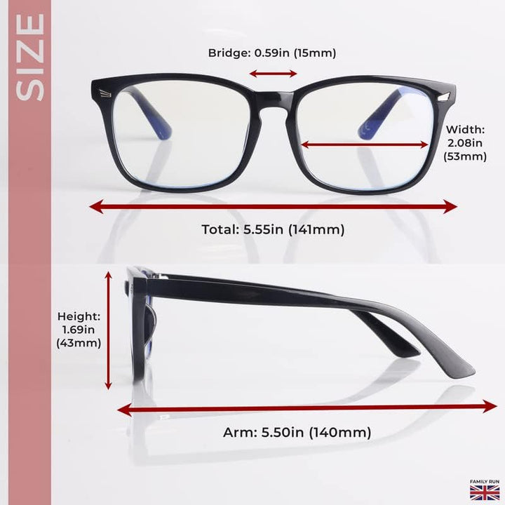 Blue Light Blocking Glasses - Gaming Glasses - Premium Magnetic Case & Accessories - Blue Light Glasses Women & Men - British Brand…