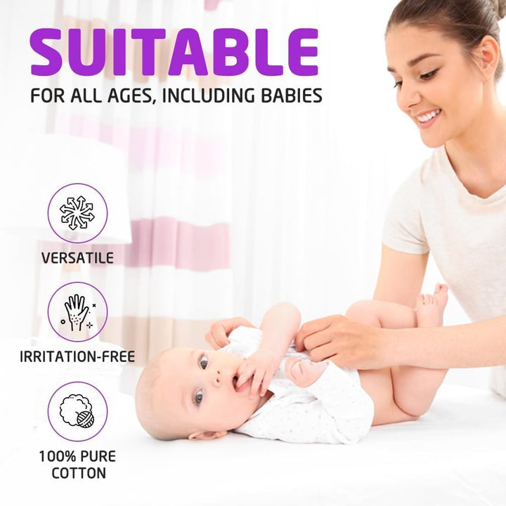 Pack of 120 Cotton Wool Balls, Super Soft, 100% Pure Cotton, Perfect for Everyday Use