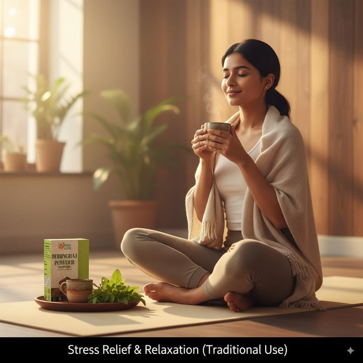 Bhringraj Powder Organic Eclipta Alba False Daisy Karisalankanni Bhringrajasava Powder Nourish Your Hair Naturally for Radiant Locks 5.3 Oz / 150 Gms