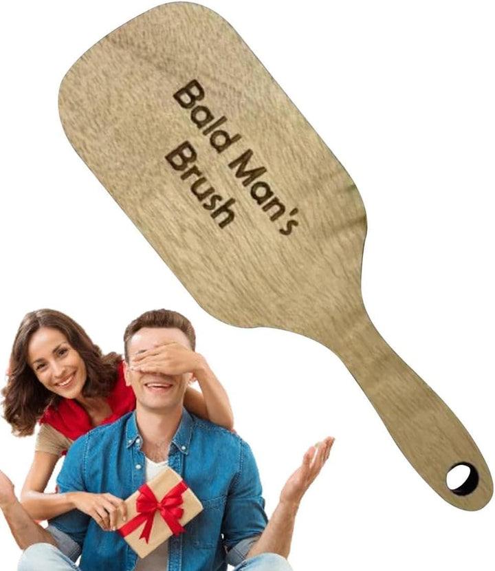 Bald Man Comb Joke Set, Funny Hairless Combing Brush Gag Gifts for Men, Humorous Toothless Combs Blad Mans Brush for Trick Friends Gift