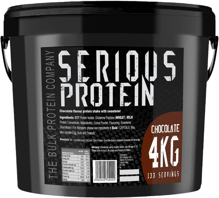 SERIOUS Protein – Protein Powder – 4Kg – Low Carb – Supports Lean Muscle Growth – Recovery Supplement -  - 133 Servings (Salted Caramel)
