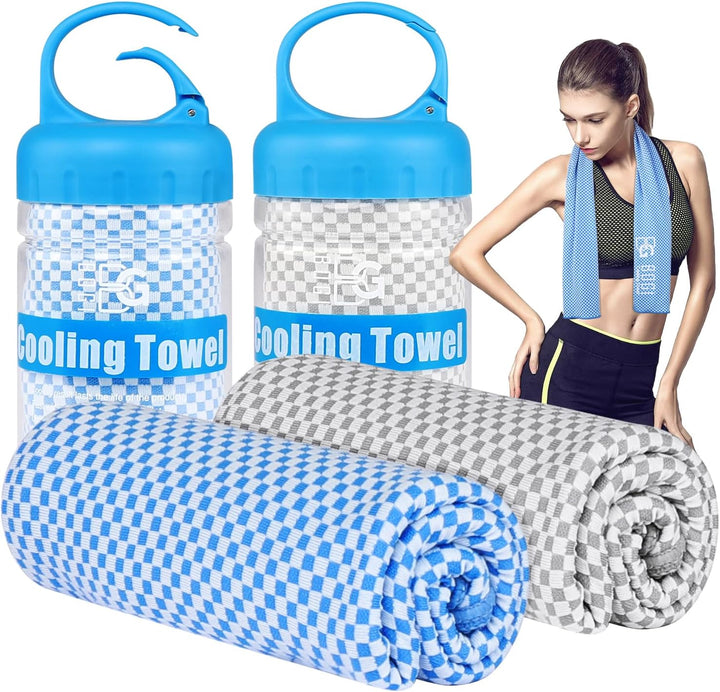 Cooling Towel, Cooling Towels for Neck(100X30 Cm) Ice Towel Cooling Towel, Soft Breathable Sweat Towel for Men & Women,Stay Cool for Yoga, Sport, Gym, Workout, Camping & More Activities | Pink