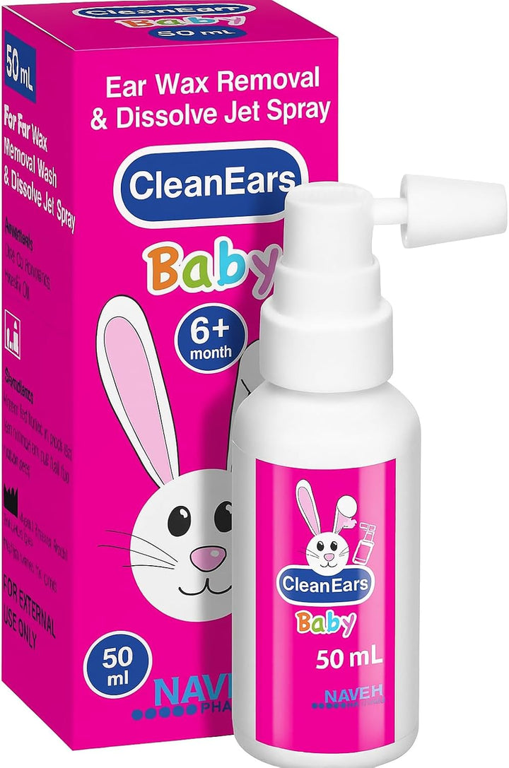 ® Cleanears Baby | Fast-Acting Ear Wax Removal Spary | Breaks down & Dissolves Earwax in Just 1 Treatment | Clinically Proven to Be 300% More Effective W/Mineral Oil | Gentle&Safe | 15ML