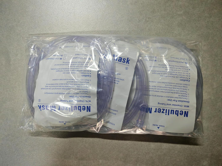 Nebuliser Kit 3 Pack with Nebuliser Mask Inhaler Chamber 2M Soft Tubing Nebuliser Replacement Set for Adults Universal Compatibility with Most Nebuliser Machine