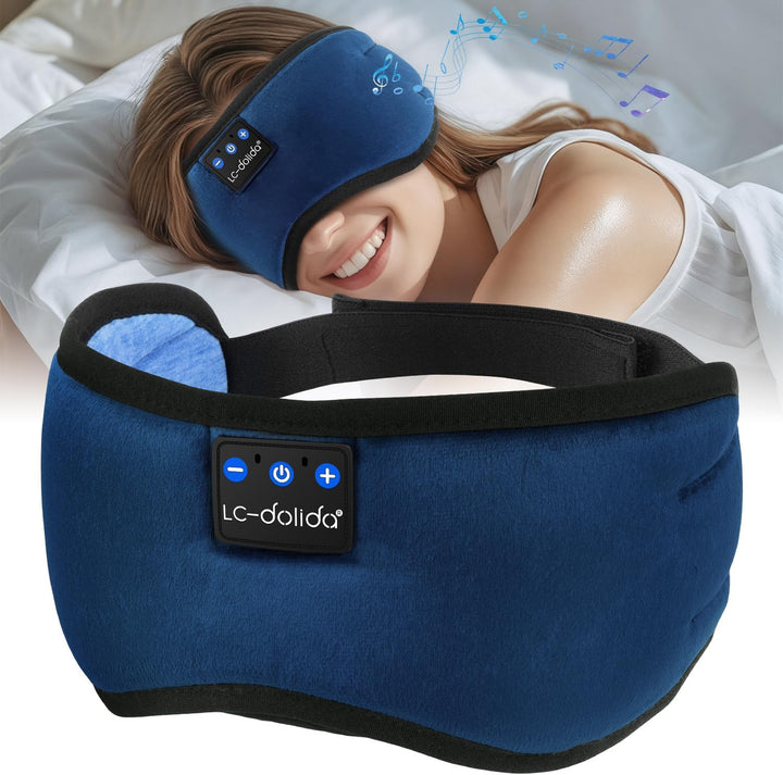 Bluetooth Sleep Mask Headphones 200% Blackout 3D Deep Eye Mask with Headphones Bluetoothv5.4 Can Play 15Hrs Breathable Eye Mask with Bluetooth Earphones for Travel,Nap Sleeping,Shift Work