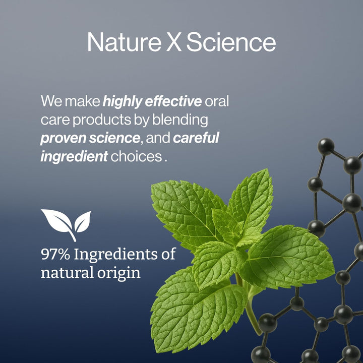 Whitening Mouthwash, Clinically Tested Whitening Formula for up to 5 Shades Whiter Teeth, Prevents Enamel Stains, Alcohol-Free, Vegan, Recycled Packaging, Natural Peppermint Flavour, 500Ml