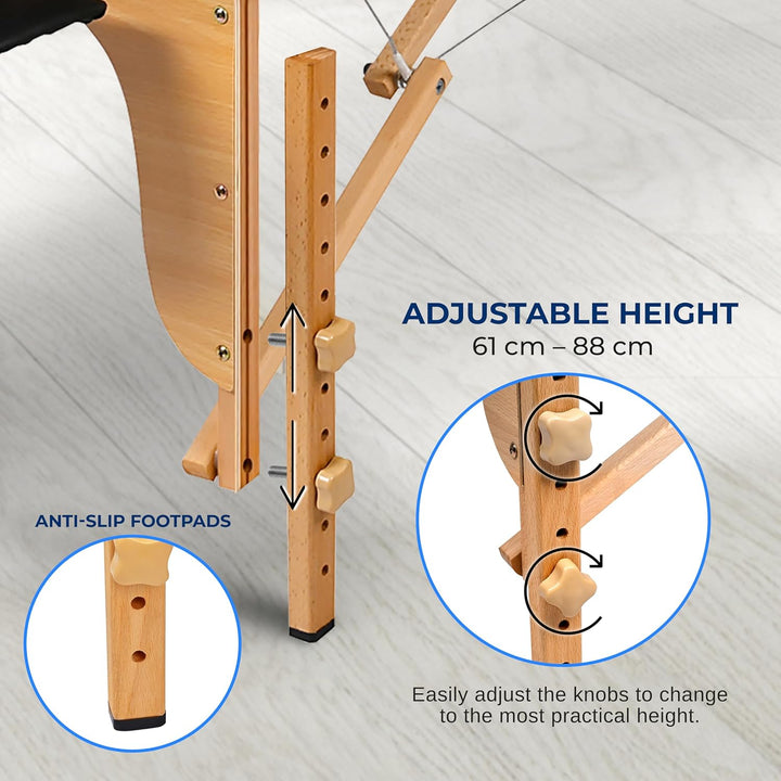 Portable Massage Table, Professional Adjustable Folding 3 Sections Massage Bed with Carrying Bag, Lash Bed Ideal for Beauty Salon, Physical Therapy, Tattoo Parlor, Spa & Facial Treatment