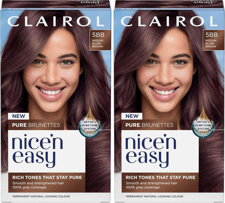 Nice N’ Easy Pure Brunettes Hair Colour | Pure and Rich Brown Tones | Smooth, Natural Hair Colour | with Pre-Colour Serum | 100% Grey Coverage | 6.5PB Lightest Latte Brown| Permanent Hair Dye