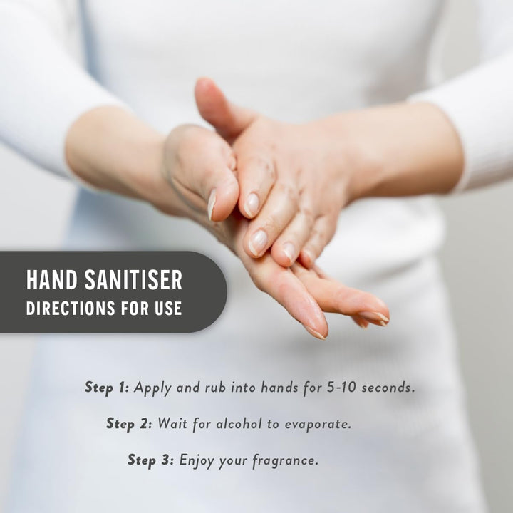 Coconut 60Ml anti Bacterial Premium Hand Sanitiser Travel Size Refillable Clip Bottle Quick Drying Non Sticky Extra Moisturising Kills 99.9% of Viruses and Bacteria