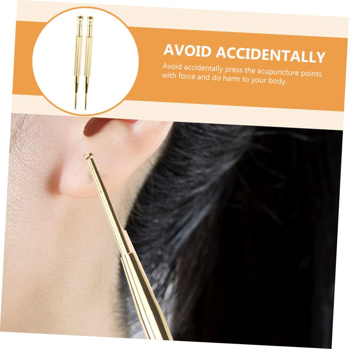 2Pcs Ear Point Detector Auricular Point Pen for Reflexology Tools Acupuncture Probe for Facial Reflexology Use Ear Seeds Acupuncture