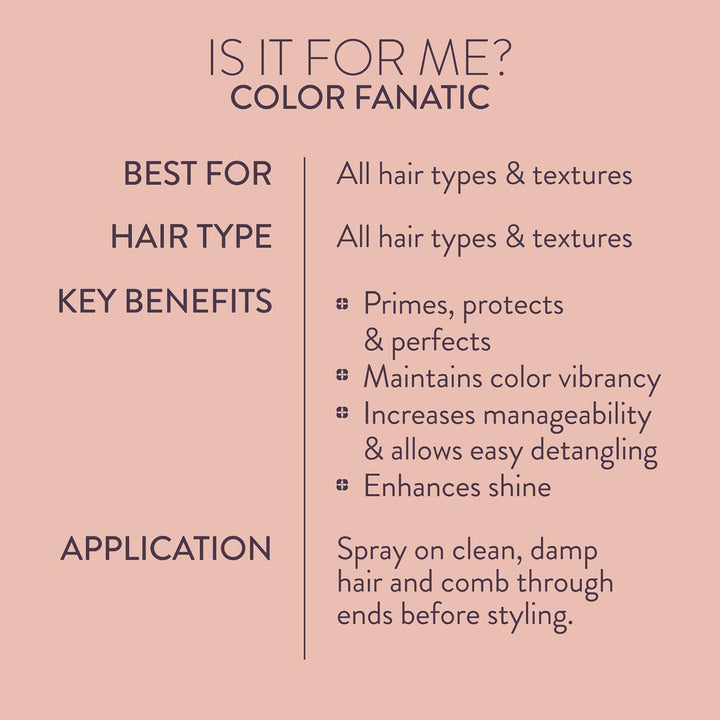 PUREOLOGY Color Fanatic, Multi-Tasking Spray, 21 Benefits, Primes, Perfects & Protects Colour-Treated Hair, Leave in Conditioner Vegan Formulas, Sulphate Free, 200 Ml, Beach Beige, 226 Grams