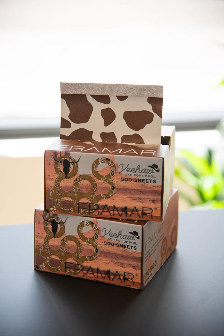 Cow Print Embossed Pop up Hair Foil, Hair Foils for Highlighting, Foils for Highlights, Hairdressing Foil for Hair Highlights, Foils Sheets, Hair Foils for Colouring – 500 Sheets