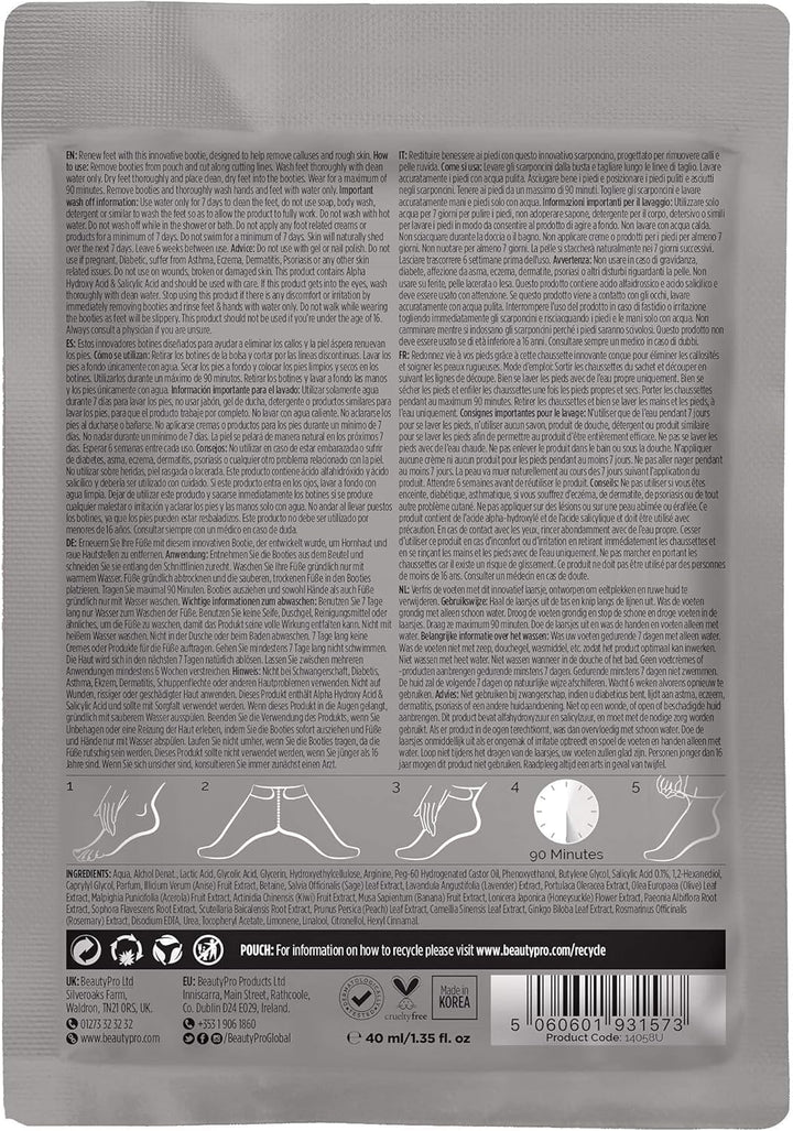 Foot & Callus Peel Mask Exfoliating Socks for Cracked Heels & Dead Skin Vegan Foot Care for Soft, Smooth Feet Multi Award Winning Brand