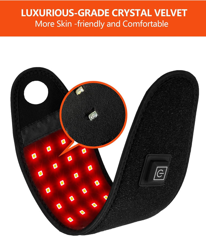 Red Light Therapy near Infrared Light Therapy Wrap Belt for Body, Wearable Wrap with 48 Leds for Neck Chin Knee Ankle Pain Relief Foot Joint Muscle Stiffness
