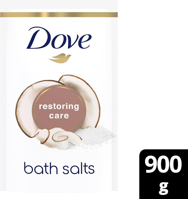 Restoring Care Coconut & Cacao Bath Salts with Skin-Natural Moisturisers to Relax Your Mind & Body, Leaving Your Skin Smooth & Soft 900 G