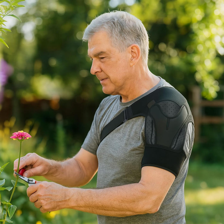 Shoulder Support for Men and Women, Adjustable Shoulder Brace Strap for Relief Pain Fits Left and Right(L/Xl)