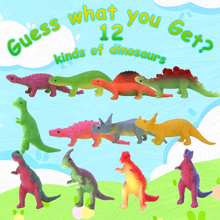 12 Pack of Bath Bombs for Kids with Surprise Toy Inside, Fun Educational Toy Dino Fizzy Balls W/Rich Bubbles, Organic Dinosaur Bath Bomb Gift Set, Kids Bubble Bath Dino Egg for Kids 3 4 5 6 7 8 9 Year