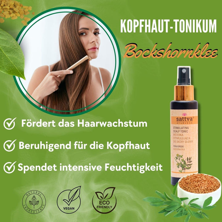 Hair Tonic Fenugreek - Promotes Hair Growth & Reduces Hair Loss, Intensive Scalp Care for Dry & Itchy Scalp, Alcohol-Free, Paraben-Free- 100 Ml