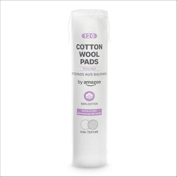 Cotton Wool Pads, Dual Texture, 100% Cotton, 120 Pads