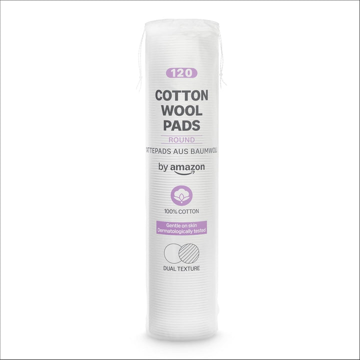 Cotton Wool Pads, Dual Texture, 100% Cotton, 120 Pads