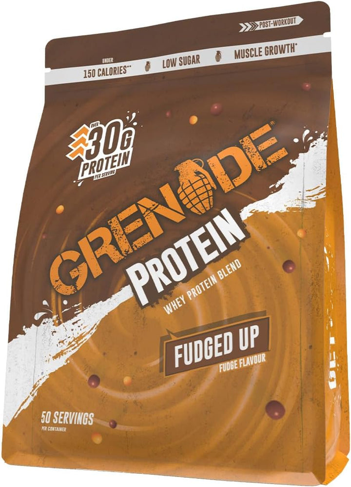 Whey Blend High Protein Powder, Low Sugar with 30G Protein per Serving, (12 Servings) - Fudged Up, 480 G (Pack of 1)