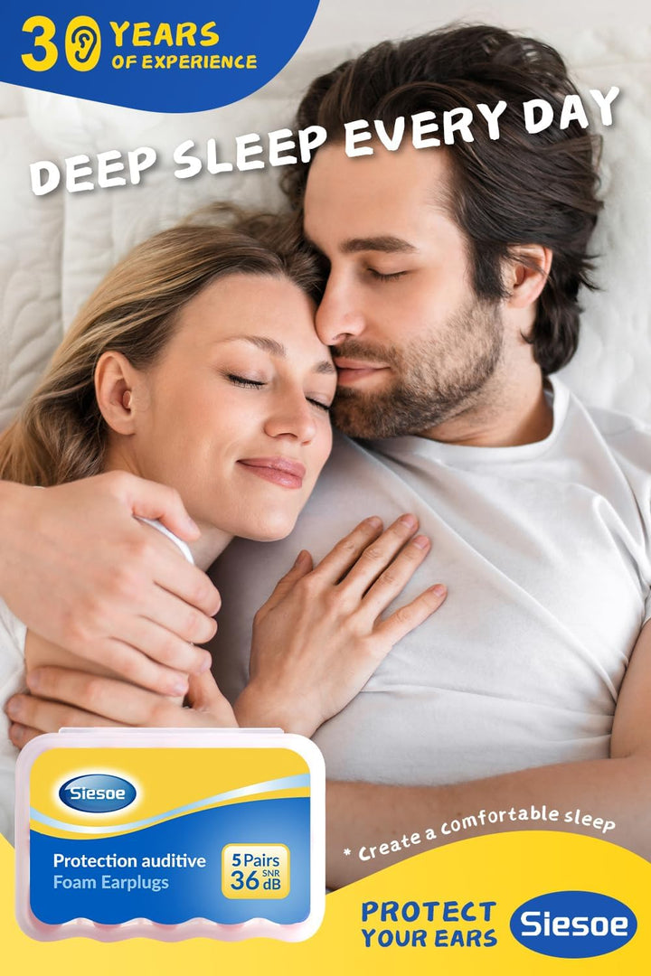 2025 Pro Version Ear Plugs for Sleep, Thermal-Adaptive Memory Foam for Travel, Work, Side Sleepers & Noise Relief (5 Pairs with Case) (Pink, Media)