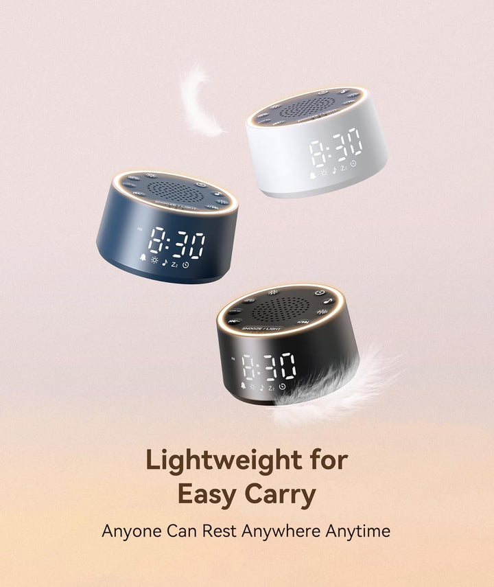 White Noise Machine - D1 Nova Sound Machine for Baby Adult, 25 Soothing Sounds, 9 Night Lights, Dimmable Display, Ideal Sleep Aid for Heavy Sleepers Bedroom