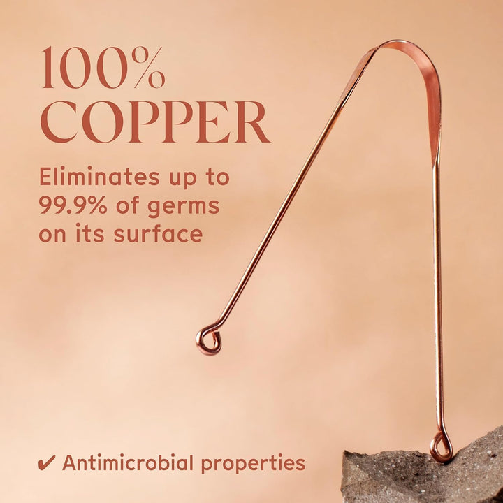 Arista Tongue Scraper 1 Pack, Tongue Cleaner for Adults, Copper Tongue Scraper, Bad Breath Treatment for Adults, Ayurveda Products, Oral Care Product