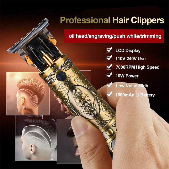 Hair Clippers for Men, Beard Trimmer, Zero Gapped T-Blade for Hair Cutting, Cordless Trimmers Professional Barber, Liners Clipper Haircut