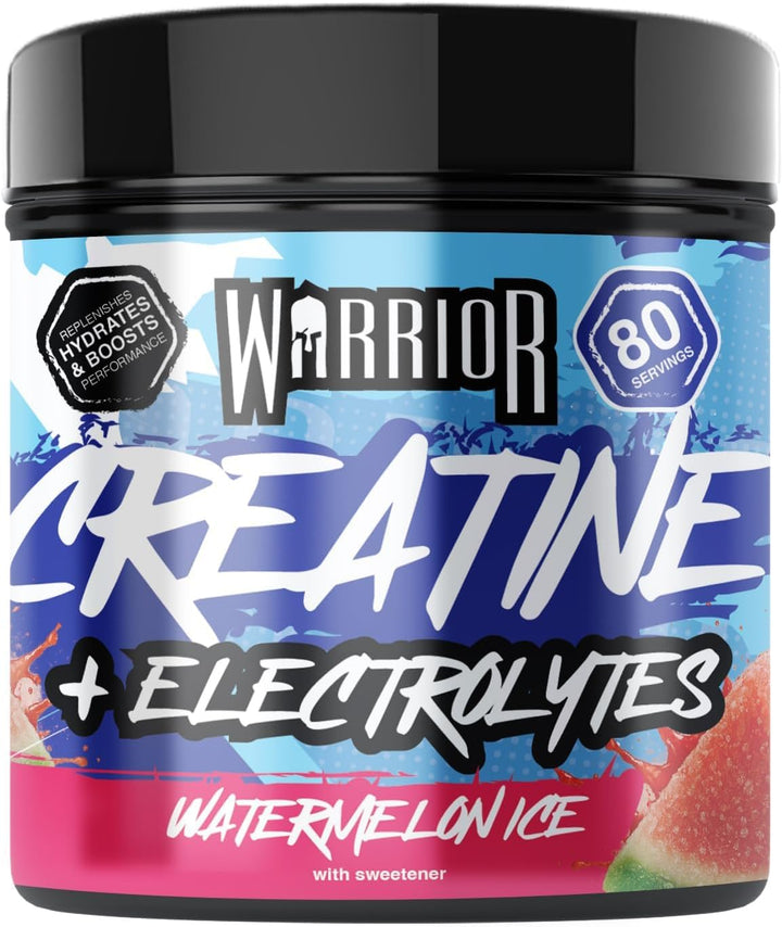Creatine Monohydrate plus Electrolytes Powder 360G - Hydration and Performance Drink - Nutrition Shake to Promote Muscle Growth (Not Tablets, Sachet, Gummies) - 80 Servings - (Watermelon Ice)