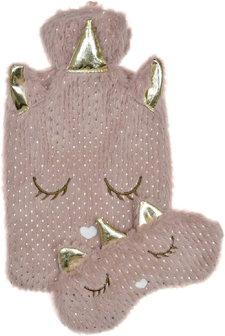 Long & Regular Warm Winter Hot Water Bottles ~ Cute Plush Animal & Plain Design Removable Covers (800Ml - round Plush Owl)