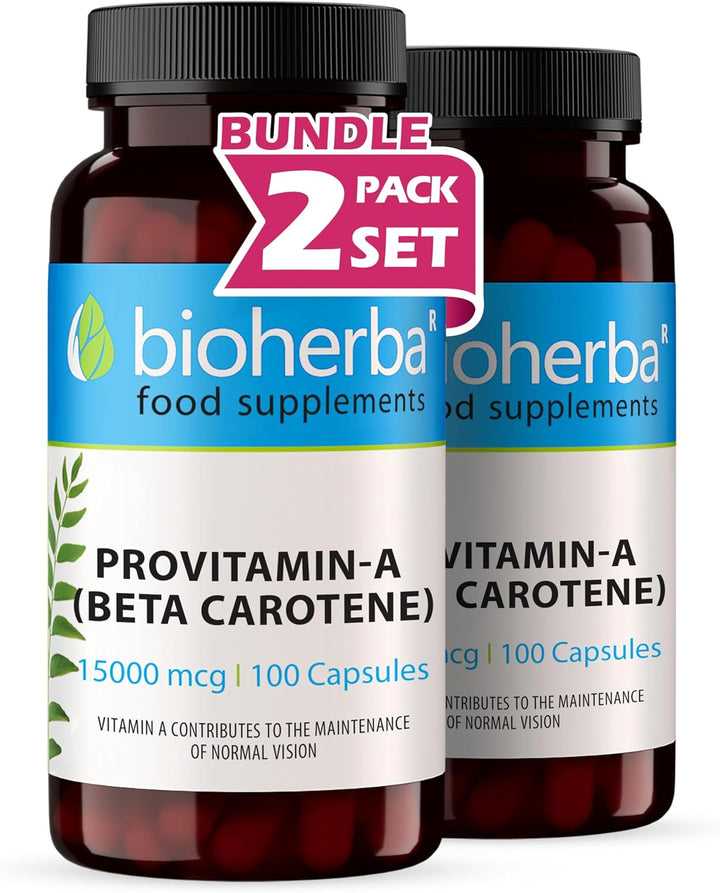 Beta-Carotene 15,000 Mcg – 100 Capsules | High-Potency Provitamin a Supplement for Skin, Vision and Immune Support by