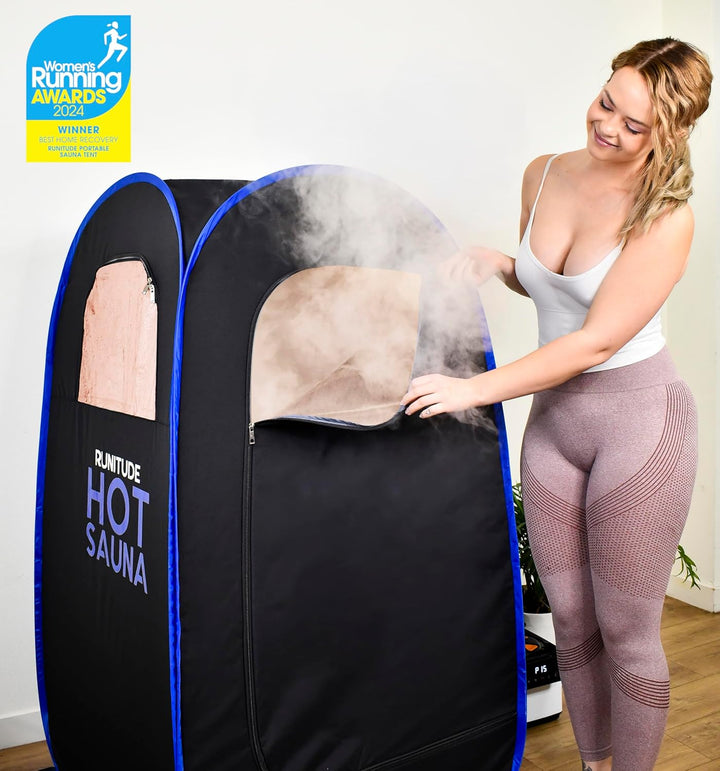 Portable Sauna Steam Tent | Full Size Home Personal Sauna Steam Detox Room | Infrared Touchscreen 1000W 2.6 Litre Generator | Including Chair & 2X Protective Floor Mats | Men & Women