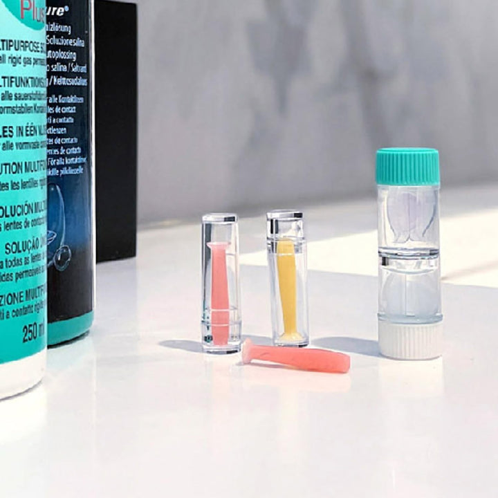 4X Contact Lens Remover, Sucker for Hard Contact Lenses, RGP and Ortho-K Lenses, Set of 4 Pcs Suckers, Lens Tool, Suction Holder (Only Suitable for Hard Contact Lenses), Multicolored