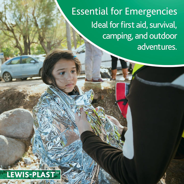 Adult Foil Blanket, Heat-Reflective and Insulating, Wind and Rain Protection (Pack of 3)